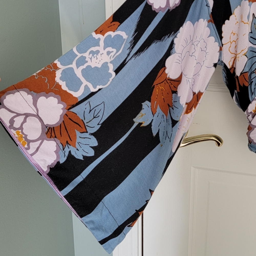 Free People Floral Kimono Wrap Top - Picture 5 of 7